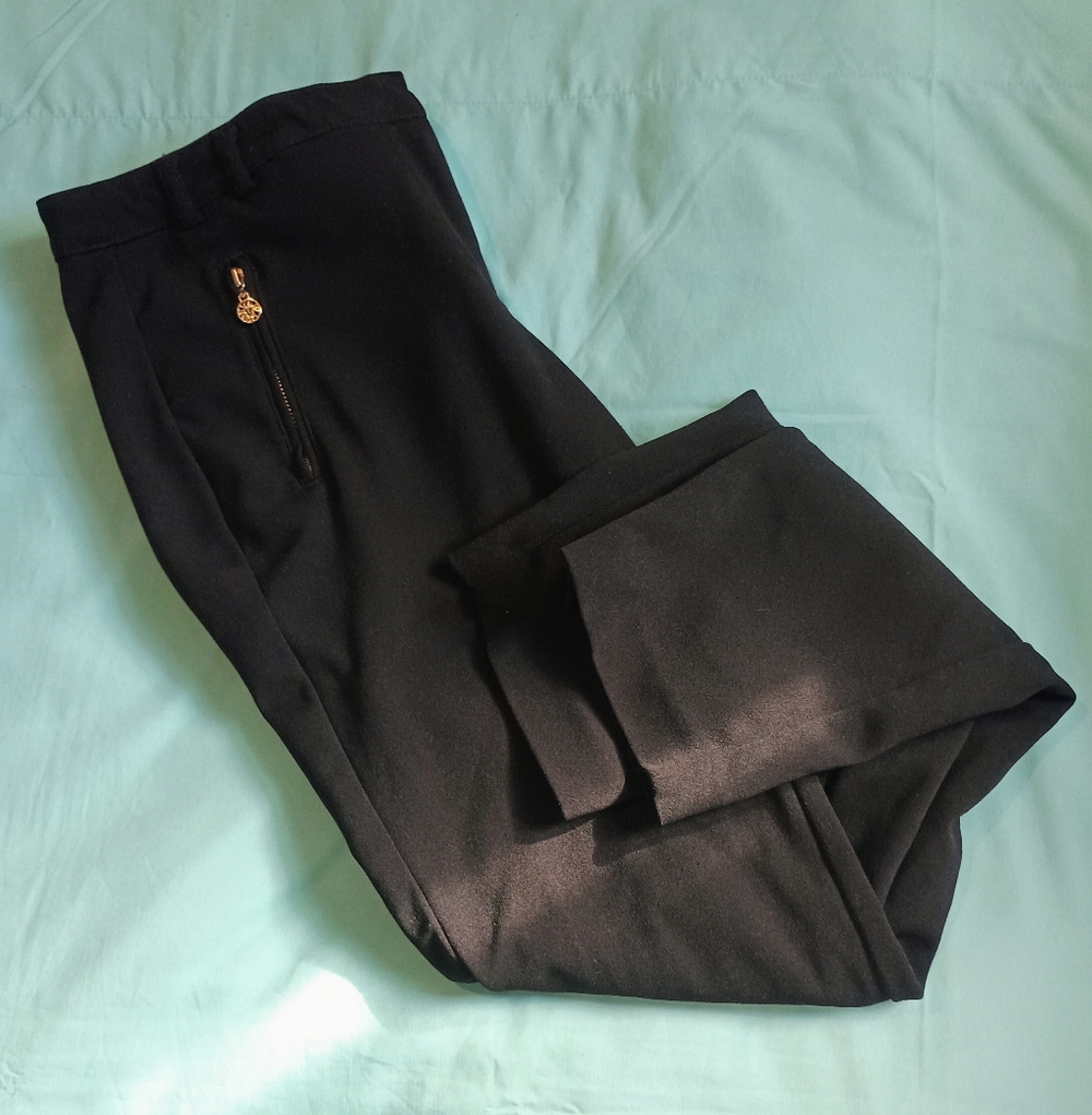 🖤🪙 NWOT Womens Black Anne Klein Slcks Size 2P With Pockets Straight Leg Office